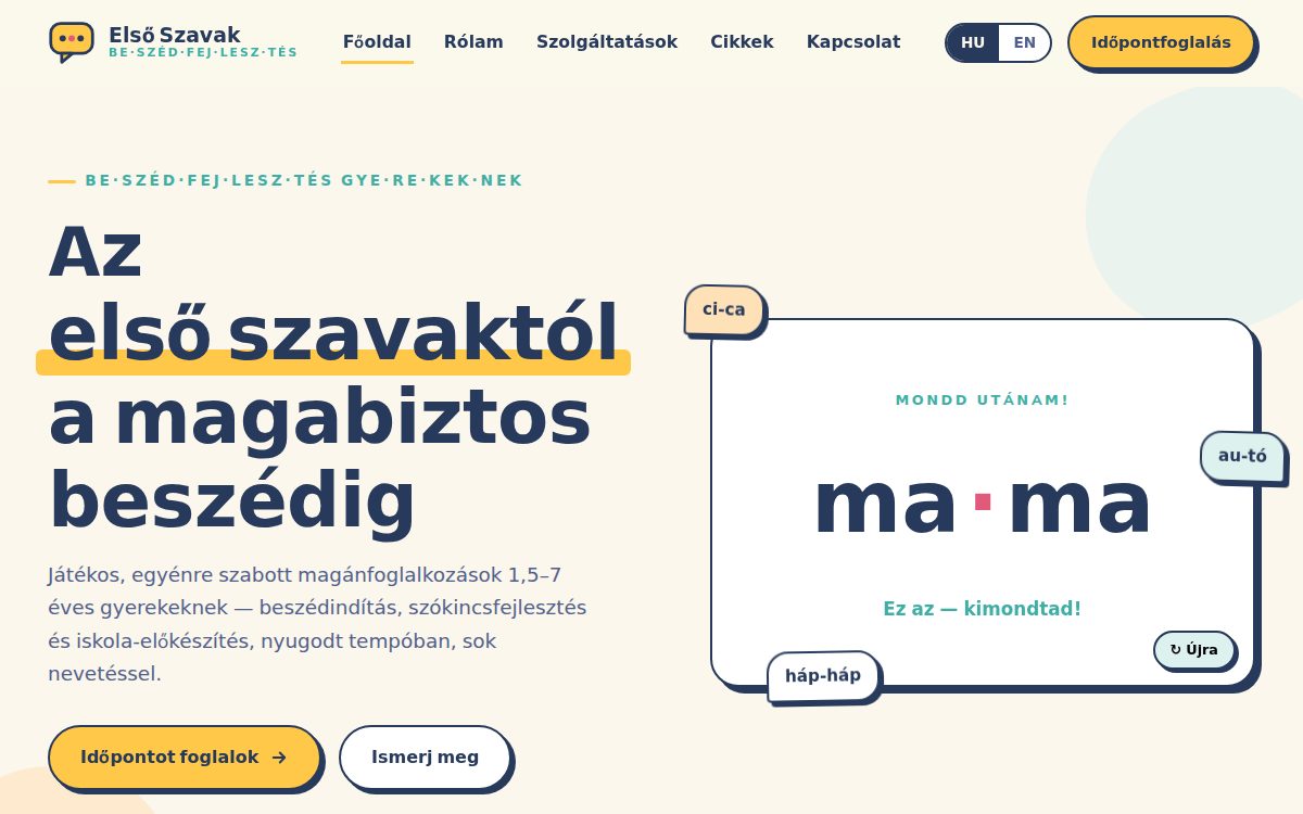 Beszédfejlesztő minta — előnézet